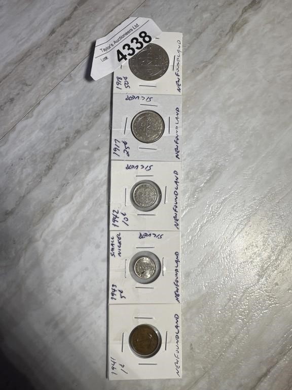 1941 Small Penny & 1943 - Small Silver Nickel