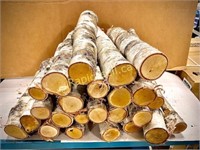 White Birch Fireplace Display Firewood Logs