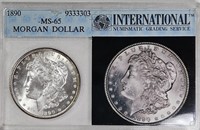 1890 MS 65 International Grading Morgan Dollar