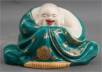Chinese Jingdezhen Laughing Buddha Sculpture