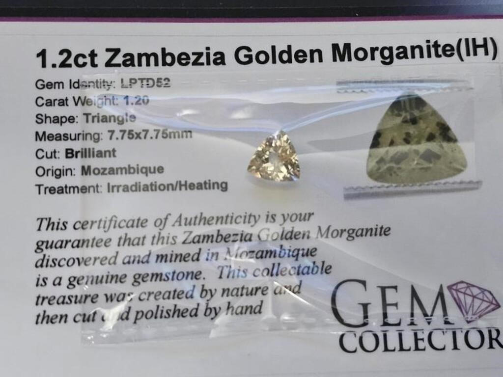 1.2ct Zambezia Golden Morganite