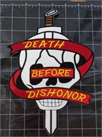 Death before dishonor iron on patch