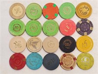 20 Vintage Casino Chips