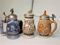 Three Avon Collectors Steins