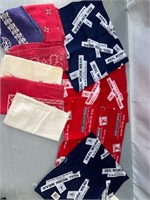 4 Real Work Wear Handkerchiefs New. 5 Red