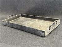 Cast iron rectangular tray