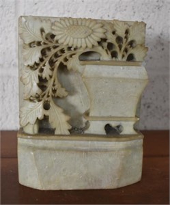 Oriental Flatback Carved Soapstone
