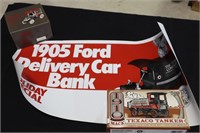 2 Texaco truck banks # 4 1905 Ford Delivery Car &