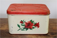 Vintage Tin Bread Box-Vented