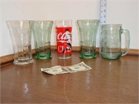 Coca-Cola Glass Lot - Mickey Mantle, 3 Vases,