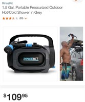 Portable Pressurized Outdoor Hot/Cold Shower