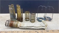 Assorted Aladdin Wick Risers & Mantle Frames