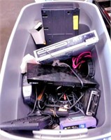 VCR/CD/other items in Plastic Tub
