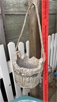 Wishing Well Bucket Hanging Planter