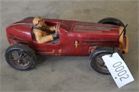 Wooden Race Car w/Driver