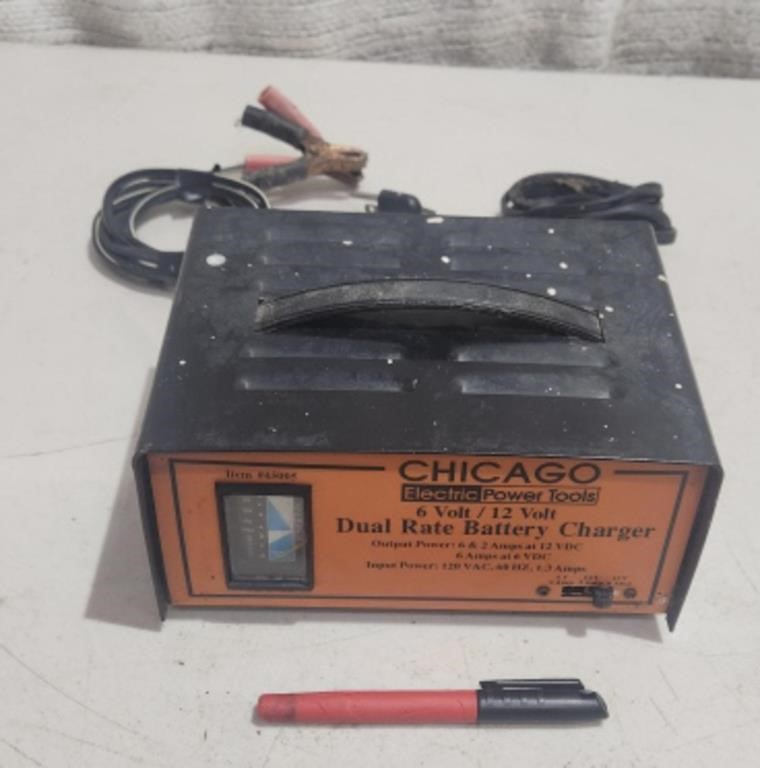 Chicago Electric 6v/12v Dual Rate Battery Charger