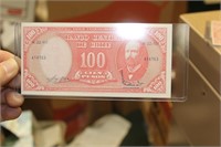 Uncirculated 1961 100 Cien Pesos Banknote