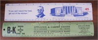 Lot of Two Vintage Rulers