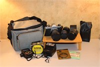 Pentax K1000 Camera with Accessories