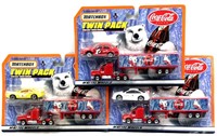 (3) 1:64 1999 Mattel Matchbox Coca-Cola Twin Packs