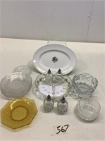 Assorted glassware &