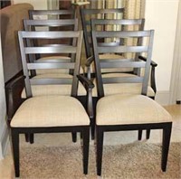 Six Ethan Allen Wood Dining Chairs