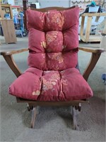 Glider Rocking Chair with Removable Cushion