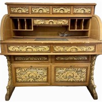 Fancy carved Asian style desk