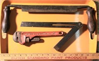 set of three antique tools Lathe