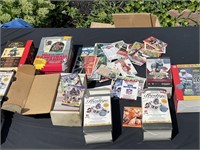 Large amount of football and basketball cards