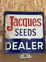 Vintage Jacques Seeds Dealer farm advertising