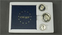 1976 U.S. Mint Silver 3pc. Bicentennial Coin Set