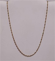 Twisted Rope Chain Necklace (Marked 14K)