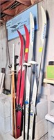 (2) Pairs of Cross Country Skis and Ski Poles