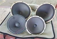 4 speakers in protective bag