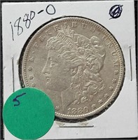 1880-O MORGAN SILVER DOLLAR