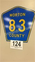 Retired Highway Sign - Morton County 83