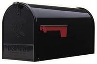 Elite Post-Mount Large Mailbox  Black Steel