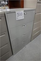 1 Four Drawer Lateral File Cabinet (36"w x 18"d x