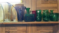 Group of Vases, Vintage Colored Glass & More