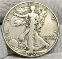 1938-D W. Liberty Half Dollar XF