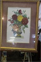 Framed & Matted Floral Picture