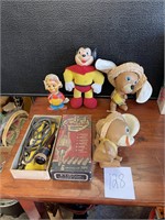 Mighty Mouse and VTG toy lot