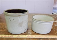 (2) Stoneware Crocks- No Markings- Need Cleaning