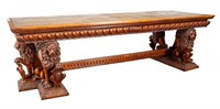 Renaissance Revival Walnut Library Table