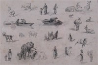 BTB* Winslow Homer 6x10 Pencil Sketch, Study