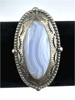 925 Silver Carolyn Pollack Relios Blue Lace Agate