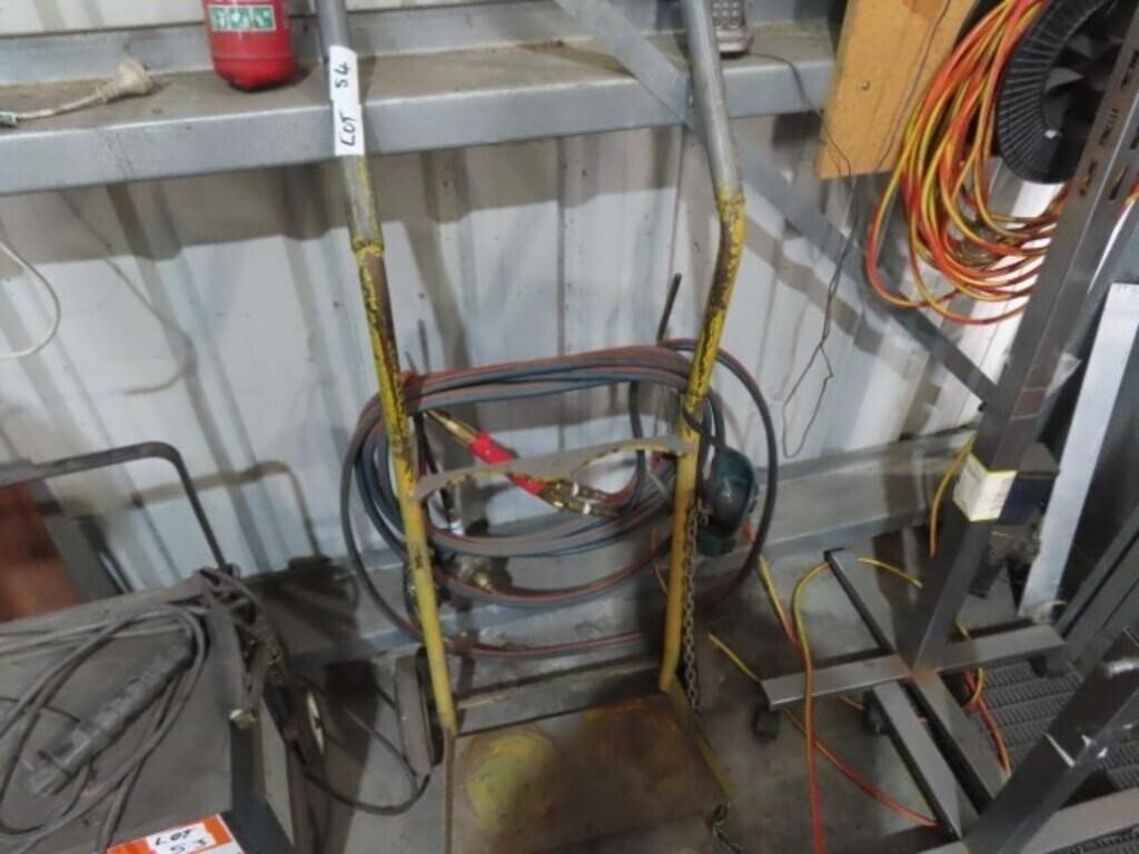 Oxy Acetylene Trolley with Guages & Hoses