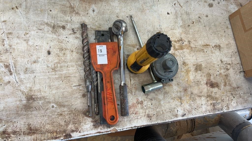 Lot of miscellaneous drill bits and tools
