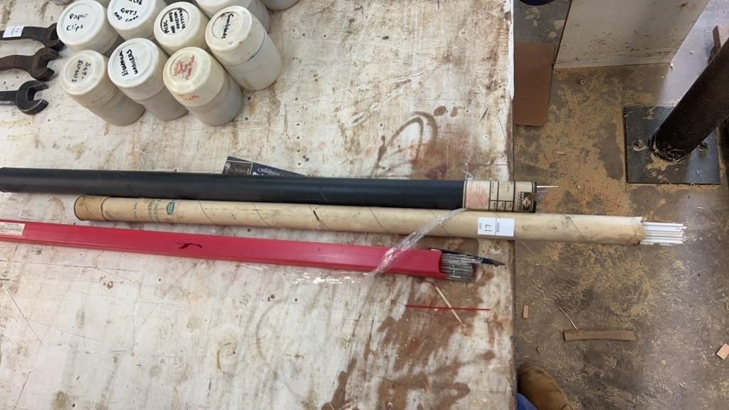 Lot of 3 tubes of welding rods